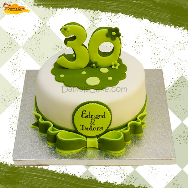 30 Aniversario verde bodas plata oro Archivos - Daniel's Cake