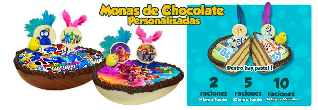 Monas de chocolate personalizadas