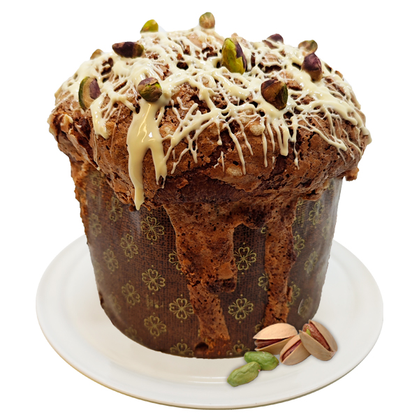 Panetton de Pistacho con chocolate blanco