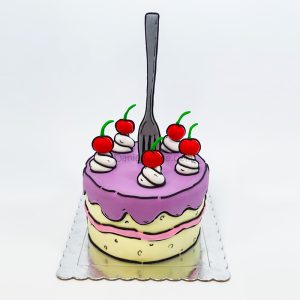 Cartoon cake tenedor