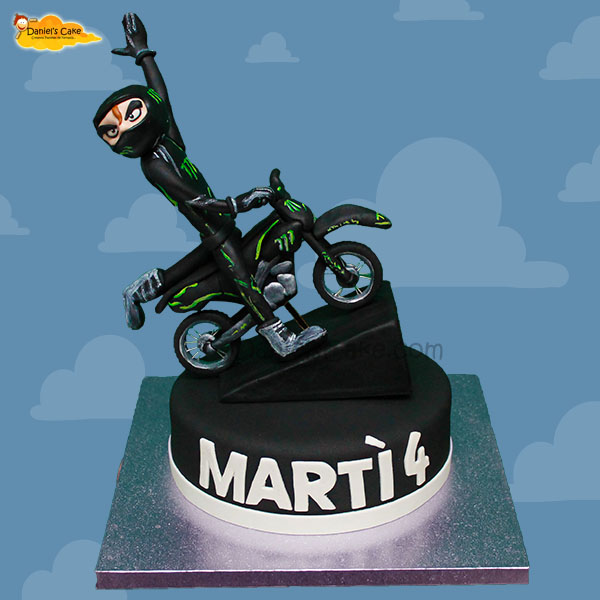 Decoración para tarta de motocicleta para moto moto personalizable para tarta de cumpleaños personalizable truco de Motocross